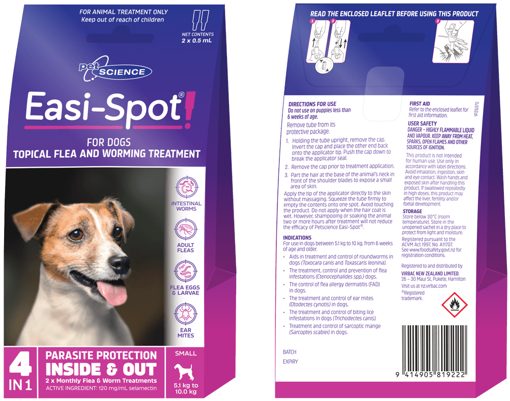Petscience Easi-Spot 4in1 for Dogs