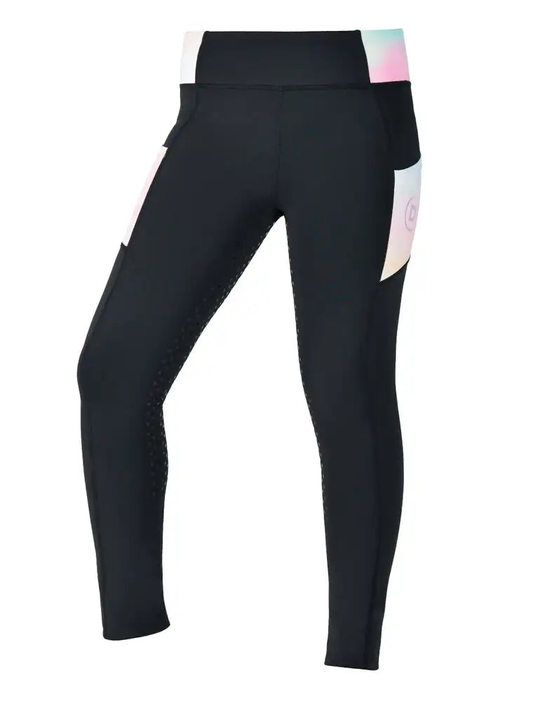 Everyday Riding Tights Black w Pastel Cloud