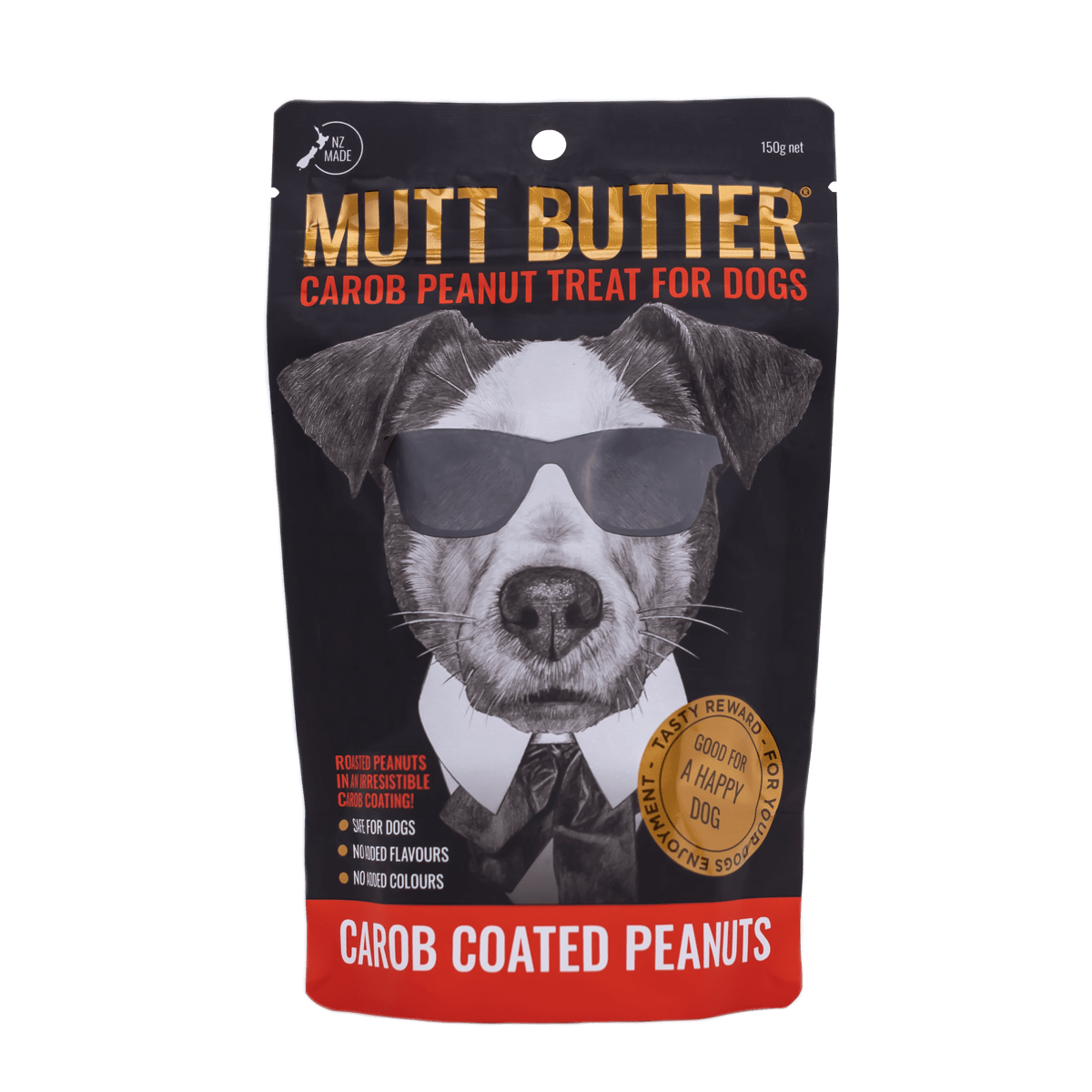 Mutt Butter Dog Treat Carob Coated Peanuts