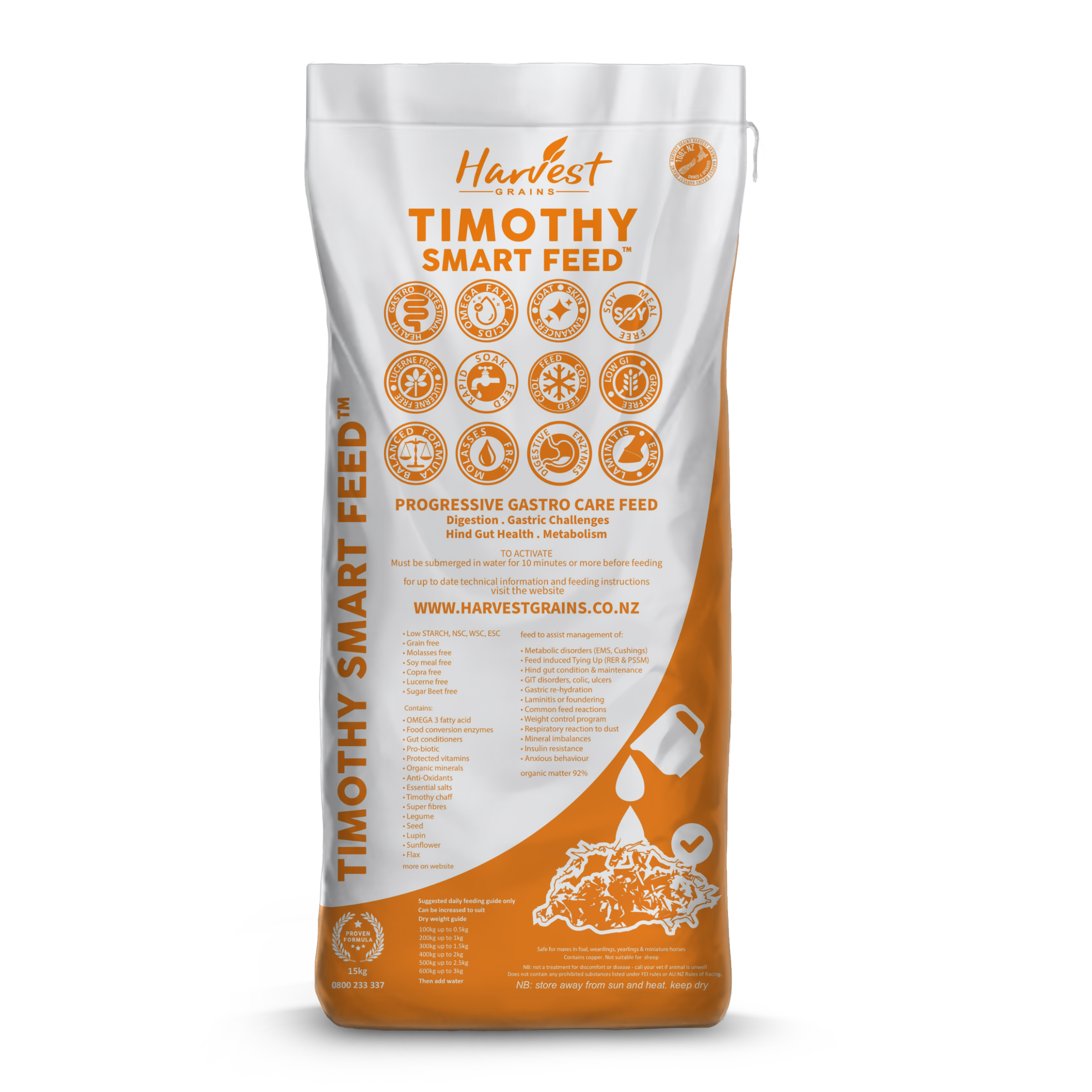 Harvest Grains Timothy Feed - Smart Orange Font