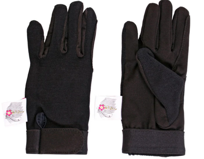 Polka Ponies Gloves - Black 4yrs