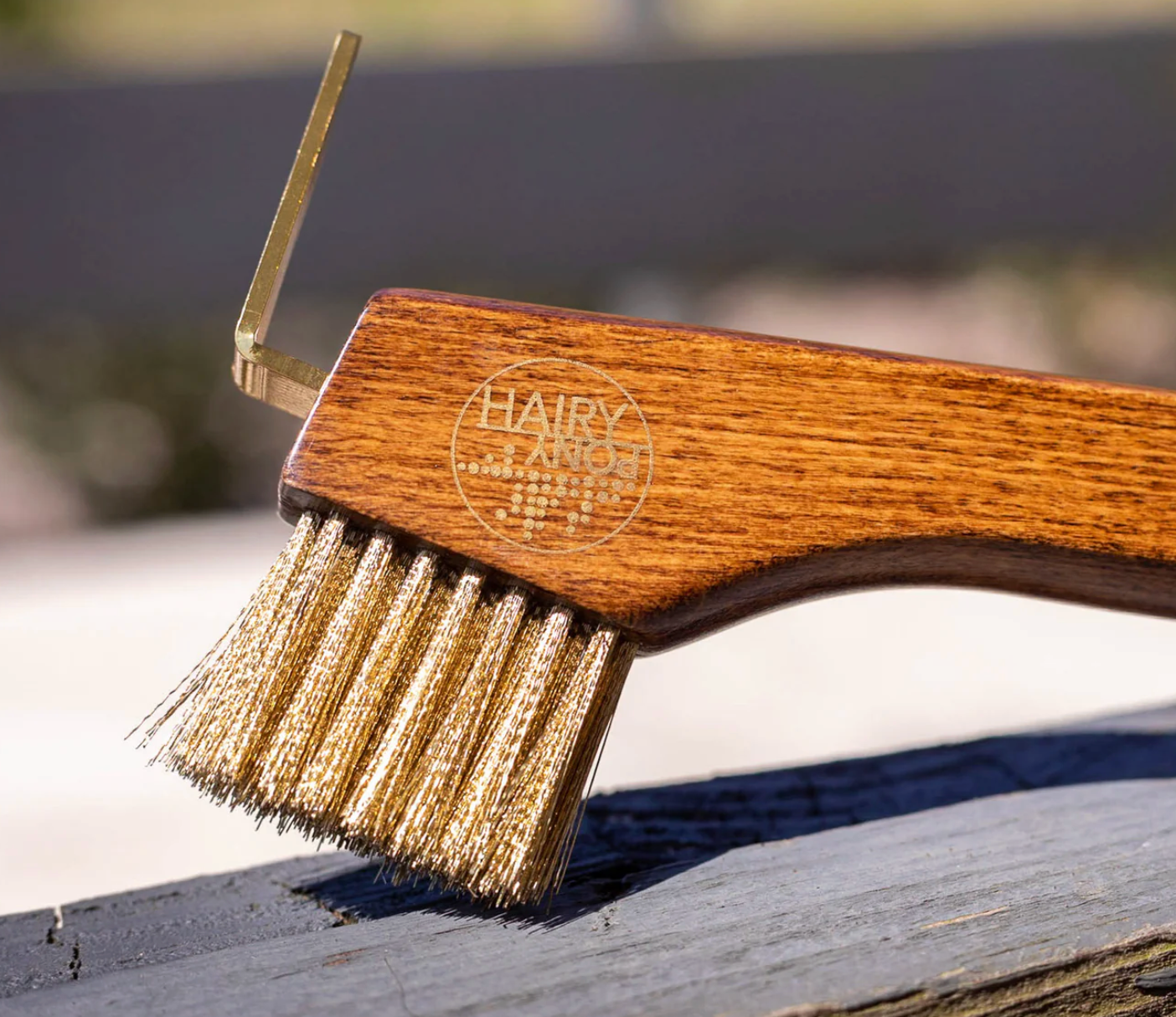 Hairy Pony Copper Bristle Wooden Hoof Pick