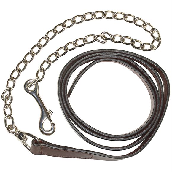 Flair Leather Show Lead w Silver Chain