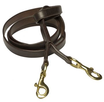 NZ Leather Lead w Double Clip